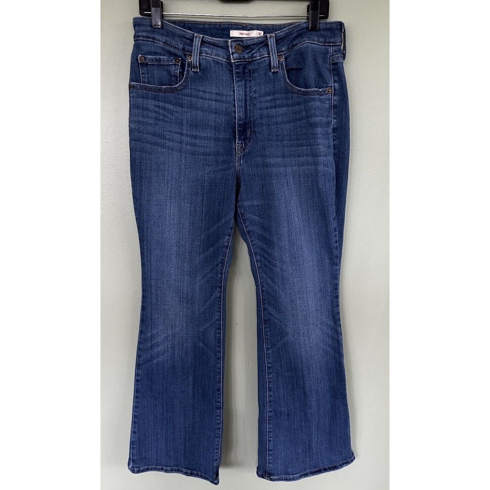 Levi’s 726 Flare Jeans Women’s Size 32x29 Dark Wash High Rise Slim Fit 5…